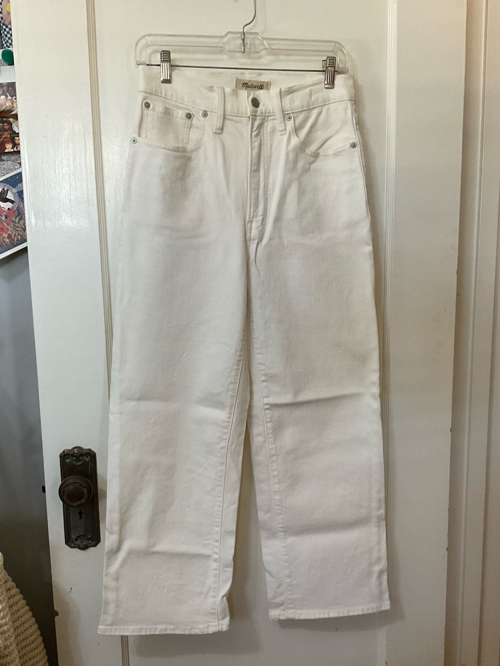 Madewell White Perfect Vintage Wide Leg Crop Jean Denim Size 27